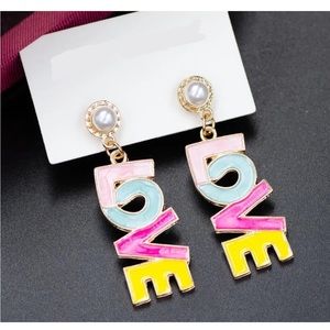 Cute Colorful Love Earrings